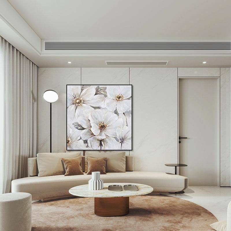 现代简约轻奢抽象花朵装饰画玄关走道壁画实物画客厅卧室餐厅挂画