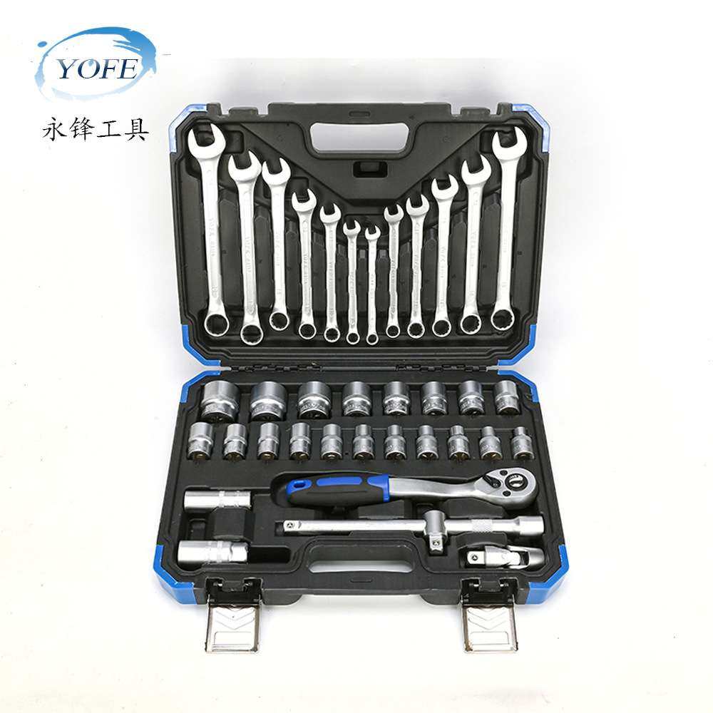 全永鋒32-151PCS汽车维修工具大套筒组套套管扳手棘轮柄快速机修