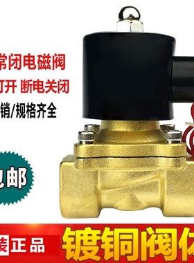 SYPC森亚常闭电磁镀铜水气220V 24V 2W-160-15 2分4分1寸