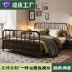美式 复古实木床简约现代1米8木床架子次主卧室1.5米白蜡木温莎床