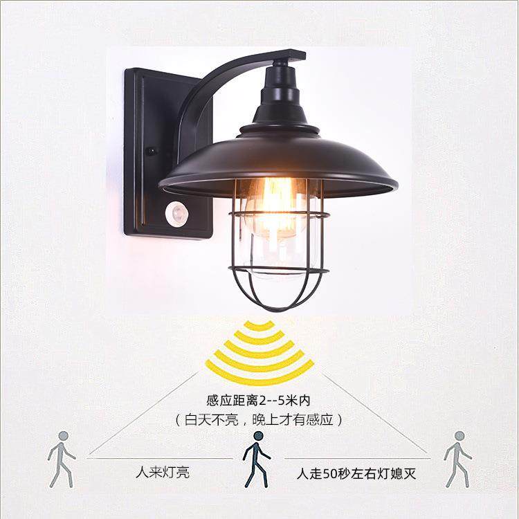 欧式户外壁灯防水过道走廊灯欧式仿古室外阳台别墅庭院大门灯led