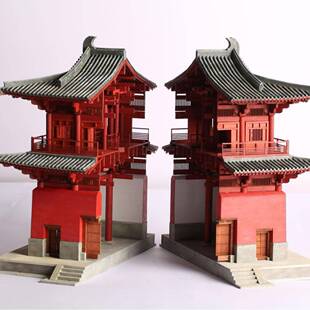 筑木剖体版开元寺钟楼古建筑拼装玩具榫卯积木卯榫建筑模型中式国