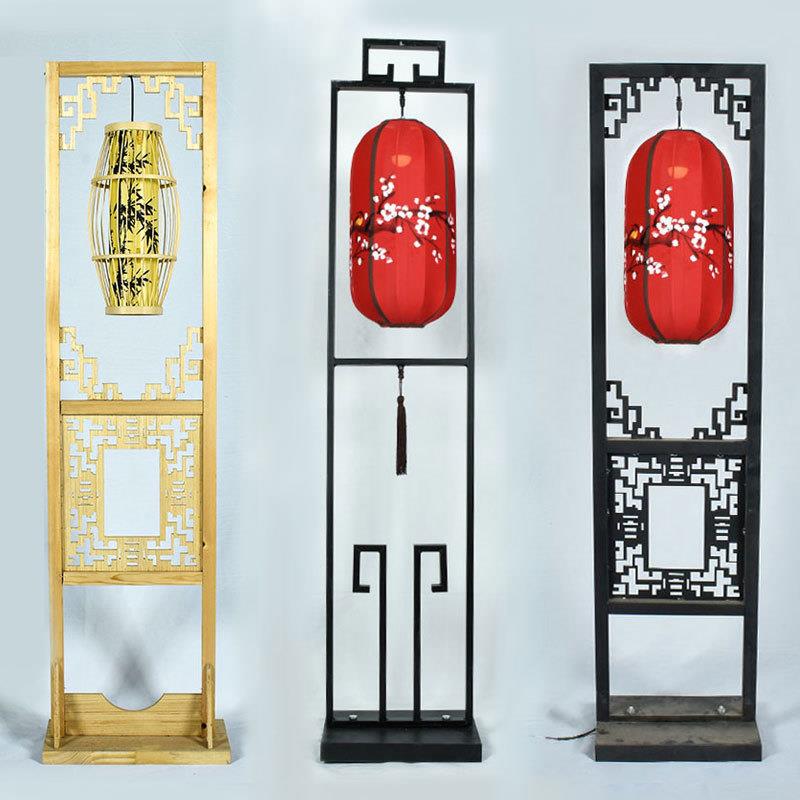 新中式婚庆道具手绘灯笼路引中国风汉唐婚礼铁艺屏风木质宫灯路引