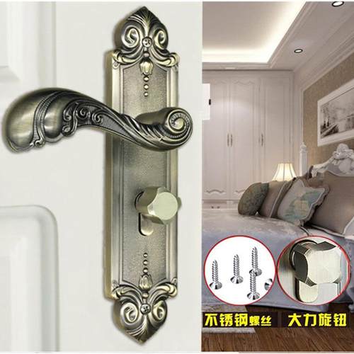 基亚青古铜欧式锌合金机械门锁静音门锁室内实木门锁具