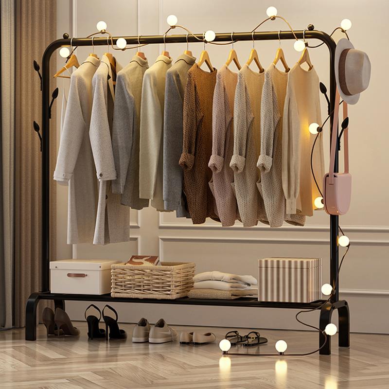 天台华莲落地挂衣架宿舍衣架落地衣服架子落地挂衣架卧室晾衣架加