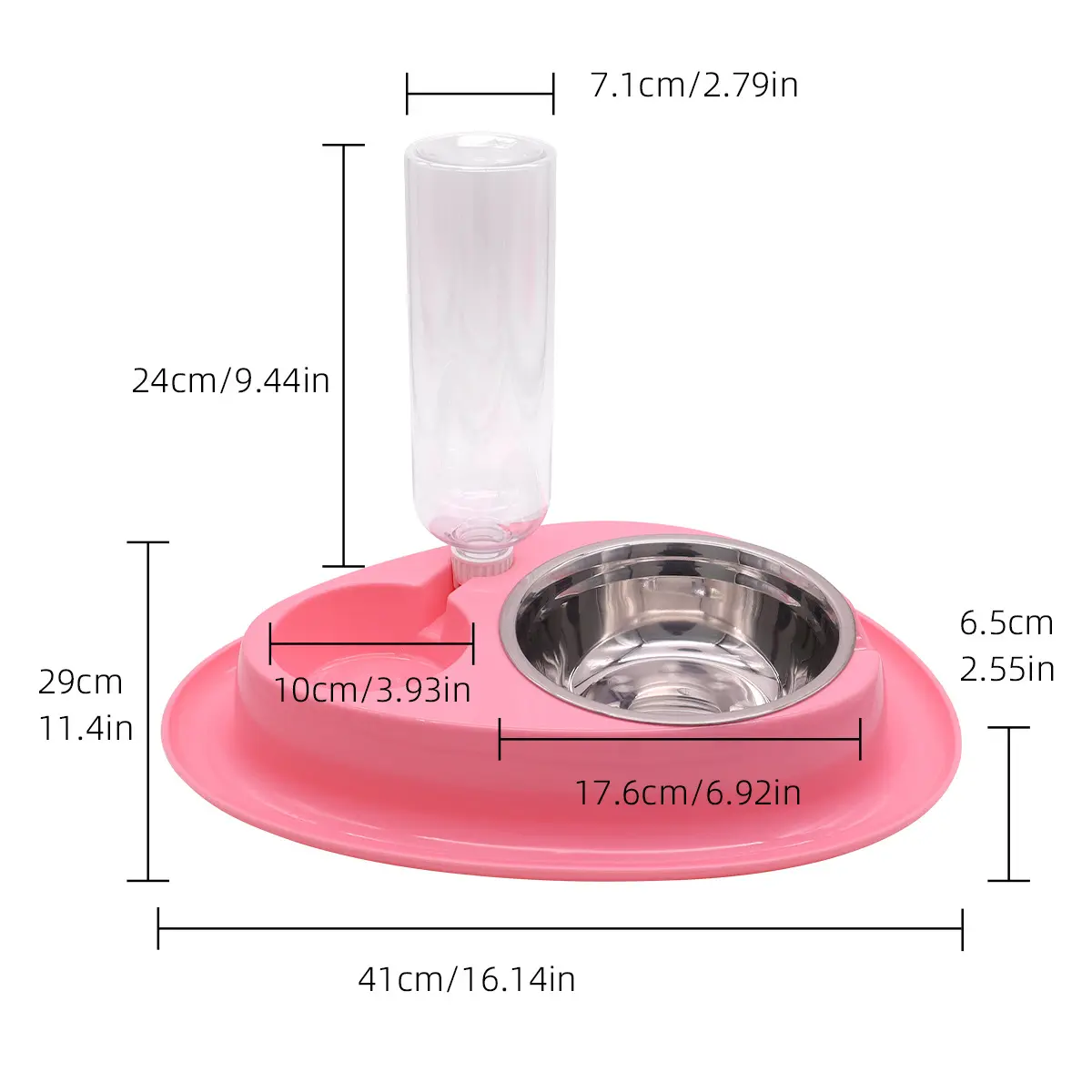 猫碗水粮一体猫咪饭碗猫喝水喂水器宠物食具猫粮碗猫食盆小猫水碗
