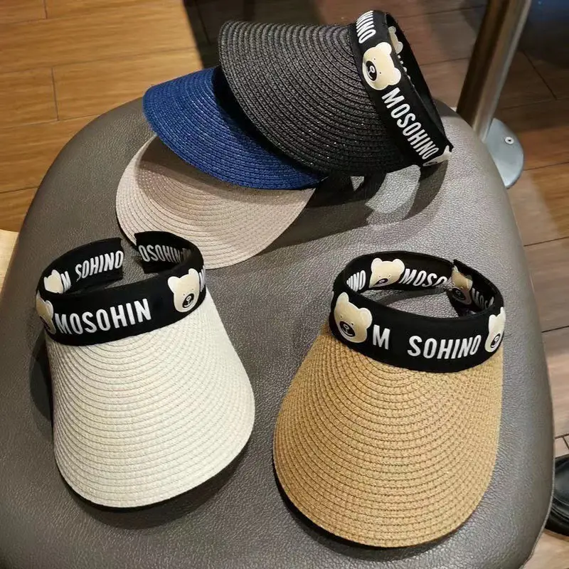 2-8岁少儿防晒帽宝宝帽子夏季遮阳帽男女童太阳帽草帽凉帽