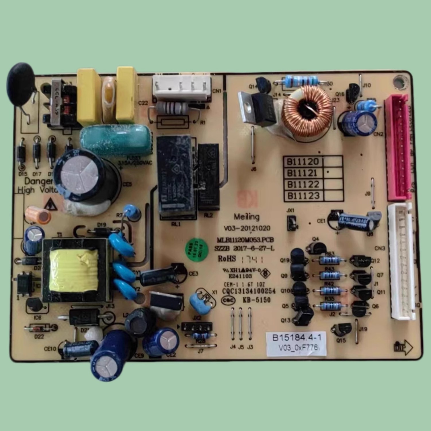 适用美菱冰箱 B15184.4-1电源板BCD-221WE3B E3C E3BH主板B15184