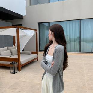 stevens慵懒风针织开衫 外搭羊毛衫 女夏季 中长款 上衣 外套薄款 alex