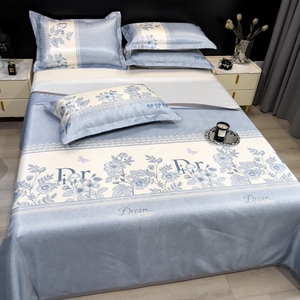 9夏季可折叠席子折叠空调席冰丝席清仓床单冰丝凉席可机三件套