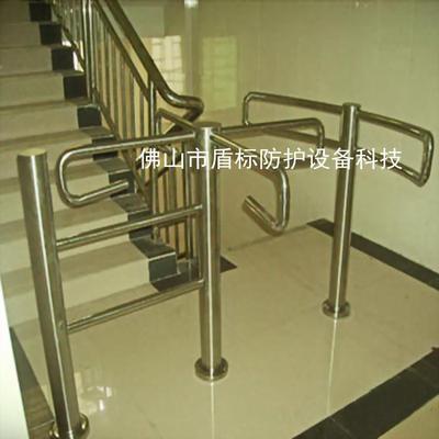 不锈钢栅栏杆旋转通道门禁 出入口单向旋转门 单人过道旋转闸门
