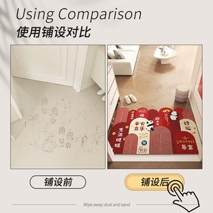 进门大门口门垫玄关防滑丝圈脚垫家用可裁剪地 入户地垫2024新m款