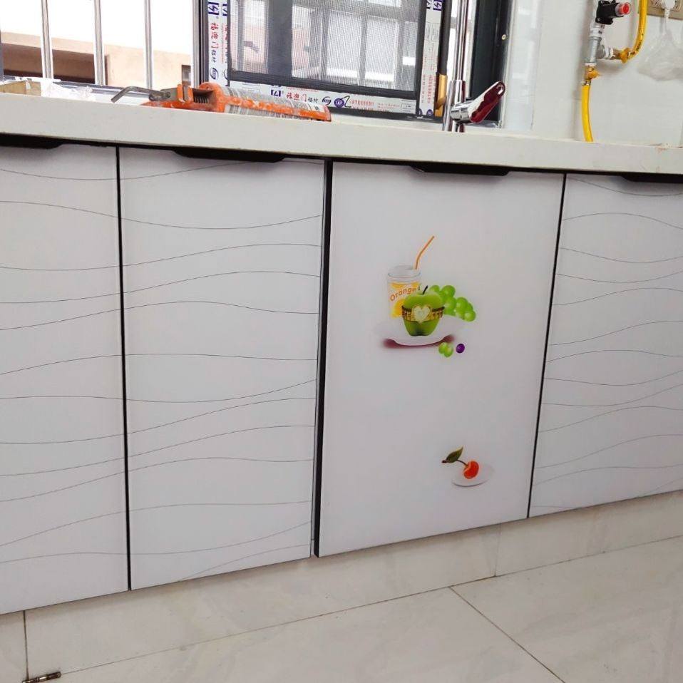 整体橱柜门定做钢化玻璃柜门晶钢门板定制整体橱柜门订做灶台门整