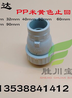 奔达牌PP止回阀 逆向阀 单向阀 止回阀 PP截止阀6分-3寸