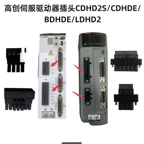 高创伺服驱动器插头CDHD2S/CDHDE/BDHDE/LDHD2系列P1 P2P3UVW端子