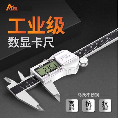 德国进口高精度电子数显游标卡尺不锈钢多功能测量工具家用文玩量