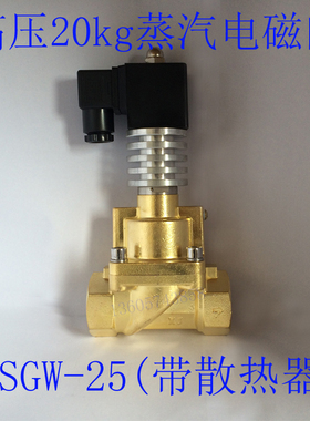 1寸DN25高温高压蒸汽常闭电磁阀 XSGW-25 活塞式全铜二位二通