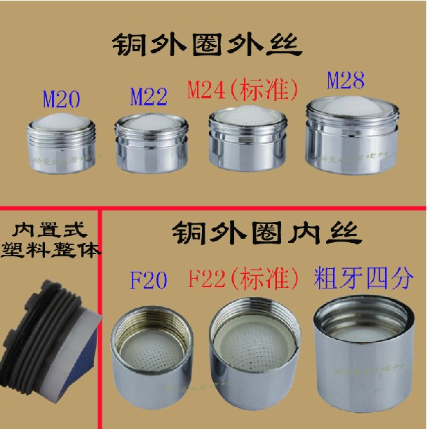 水龙头配件全铜面盆起泡器内芯过滤网嘴节水器发泡器防溅出水嘴