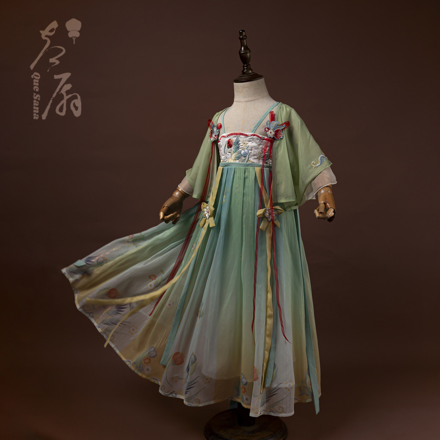 女童汉服套装夏季高端防晒儿童古装襦裙中大童超仙中国风连衣裙