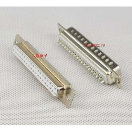 DBl连接器 DB37公/母头 焊接款DB37公头母 白胶镀镍焊接公头母头