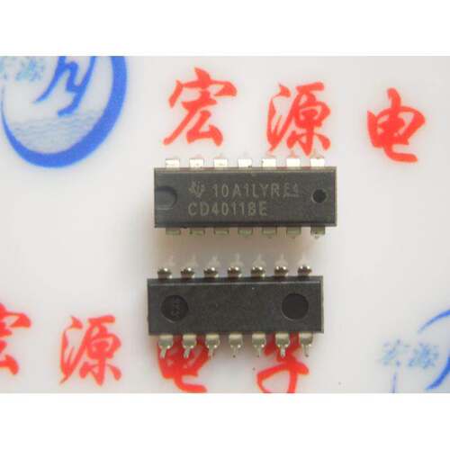 国产直插 HEF/CD/TL/HCF4011 四2输入端与非门 DIP-14 CD4011