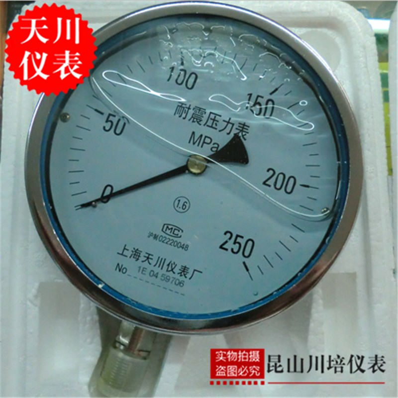 超高压耐震压力表上海天川仪表0-100,160,250MPAYN-100 YN-150