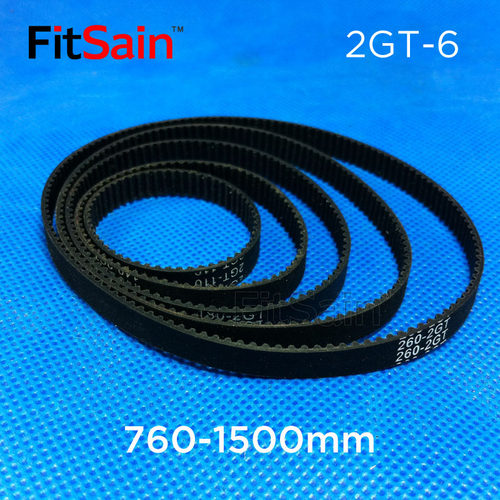 FitSain--2GT带宽6mm同步带760-2000mm传送带传动带环形橡胶皮带