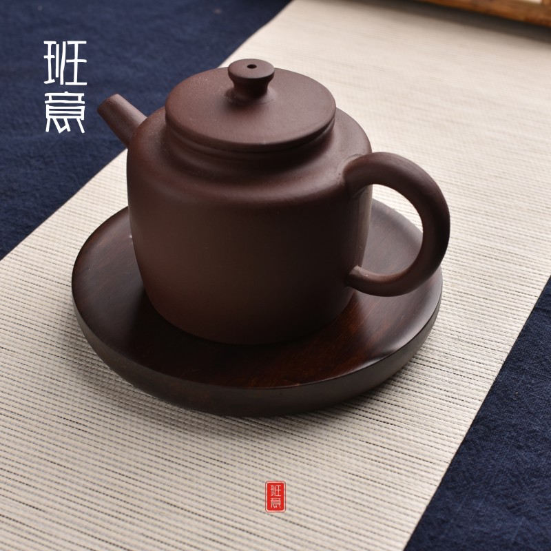 班意 重竹茶托实木茶座功夫茶具底座茶壶架子壶托壶垫茶道零配件