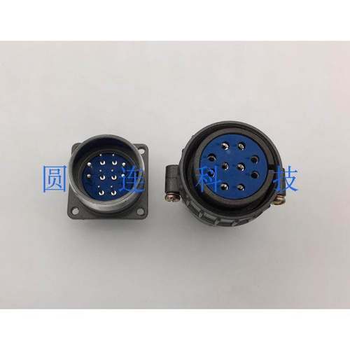 航空插头插座 P32-10芯 P32K11Q 针孔4粗6细 圆形连接器 开孔32MM