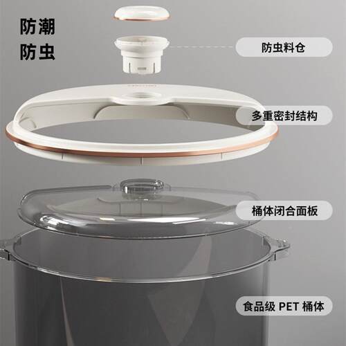 旋盖大口米桶家用防虫防潮密5封米径缸SCU装面粉储存大米容器202