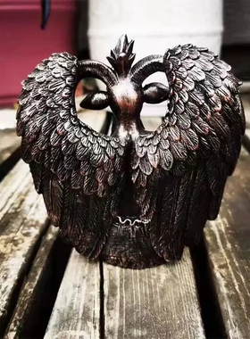 羊头神像潘神希腊神话装饰品摆件象征信仰风水摆件家居庭院