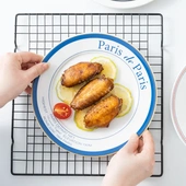 韩国ins复古卡通陶瓷盘子可爱心早餐牛奶杯甜品盘西餐盘