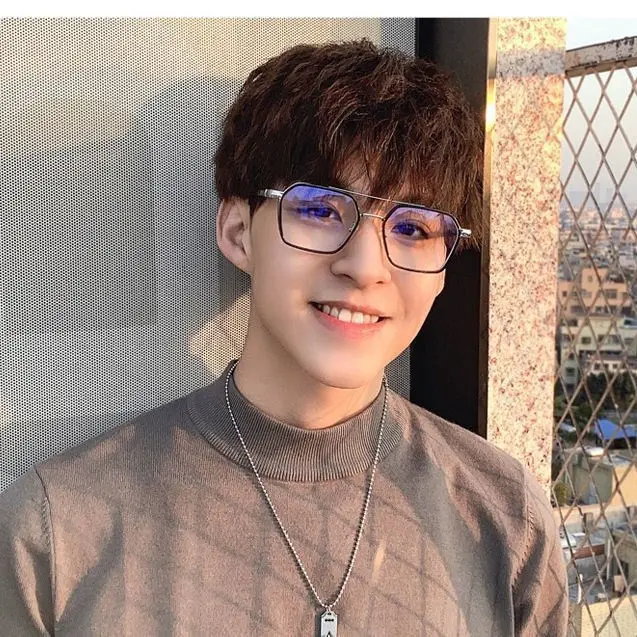 新款复古双梁变色眼镜框防蓝光学生平光镜近视成品男女变色眼镜