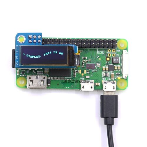 树莓派PiOLED屏幕模块 - 128x32 0.91寸 OLED显示屏 Raspberry Pi