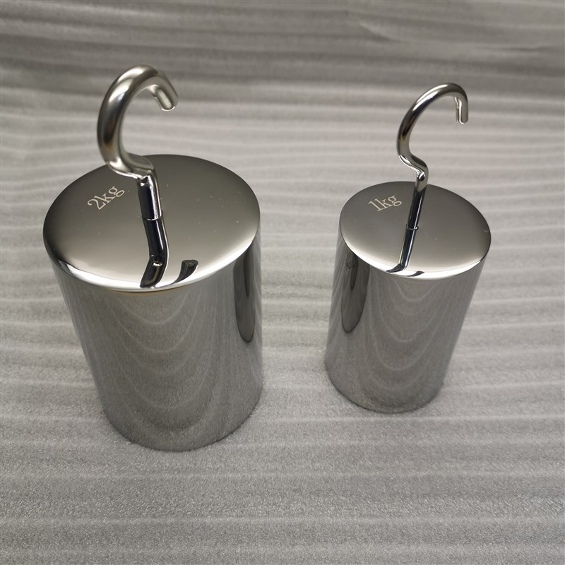 拉力试验带钩子砝码100g200g500g1kg2kg5kg不锈钢弯勾标准砝码