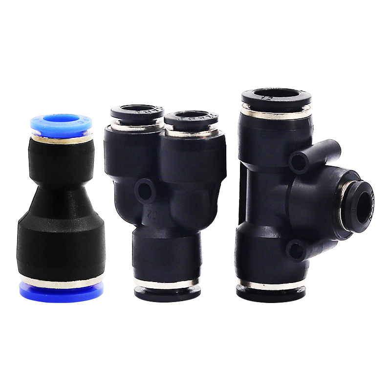 气动快速接头气管转接头直通大小头变径三通PG/PW/PEG4-6-8-10-12