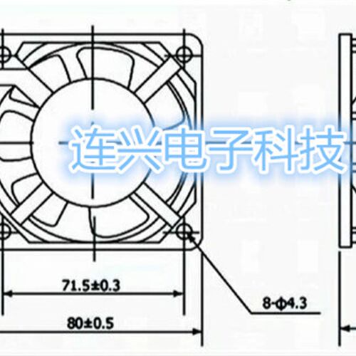 全新SUNON SF8025AT P/N1082HSL/HBL AV110/120V8CM轴流散热风扇