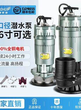 潜wXp8p88w水泵22用0V380V水泵农用溉灌泵家大流清量高扬程抽