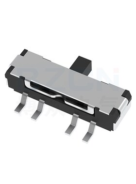 博众SSA04 A620 拨动开关贴片单排4脚3档手柄2mm侧拨滑动推制开关