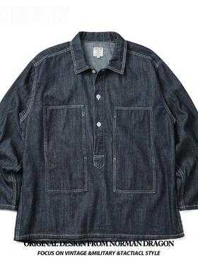 夹克牛仔军旅vi男ntage朋克机车装RQJ复古工机能伞兵服X2风0