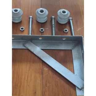 镀锌2线龙门支架电缆中工字进接户支拖架瓷瓶户外电线杆卧墙横担