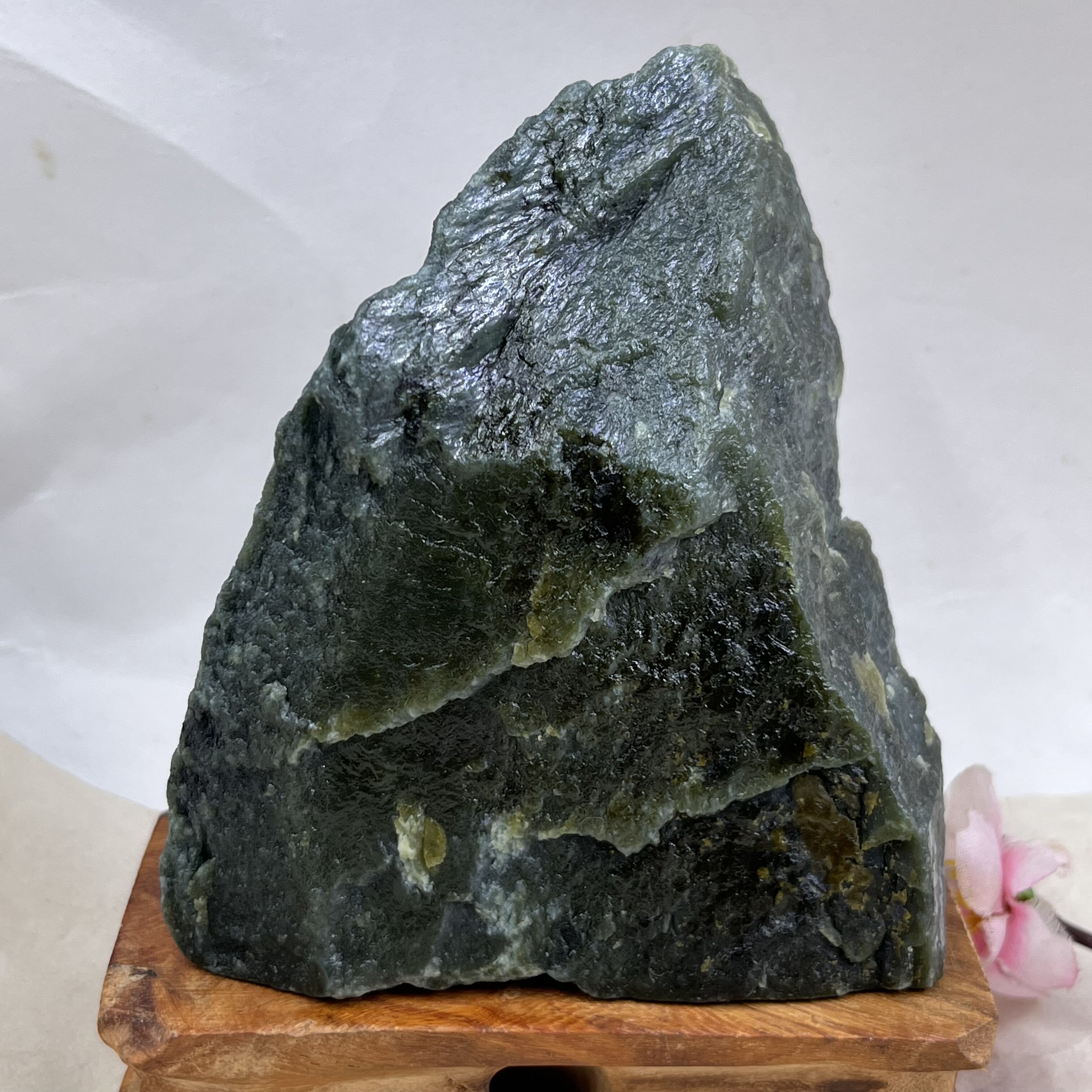 新疆和田玉糖青玉且末鱼缸造景摆件边角料玉石料下脚料包邮545克t
