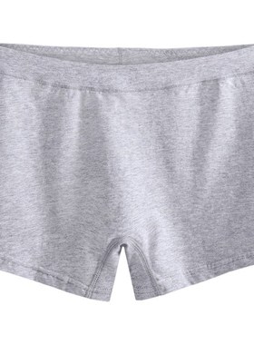 平角内裤女士纯棉二合一透气夏季白色防走光安全裤无痕打底四角裤