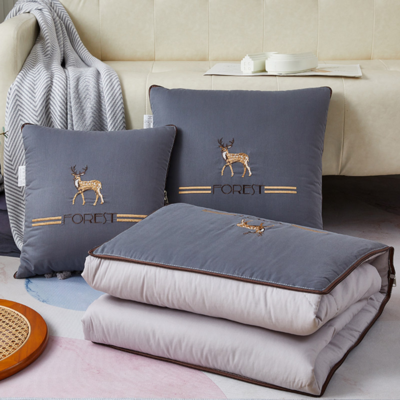 北欧两用抱枕被全棉二合一靠垫背可折叠汽车载办公室午睡空调被子,居家布艺,抱枕被,淘宝优惠券,粉丝福利购,淘宝优惠卷