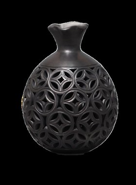 济南文创伴手礼非遗龙山黑陶工艺品装饰摆件春节礼品景泰蓝小钱袋