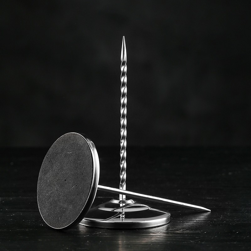 酒吧餐厅吧台菜单单插钉座 收集单据叉针传票夹传票叉 票据插针