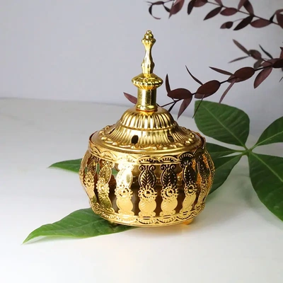 新款直销中东风金属铁艺炉塔香桌面镂香薰炉燃烧器burner