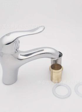 厂家直供锌合冷金HTQ狮单孔洗面盆海水槽台脸上盆热混水龙头