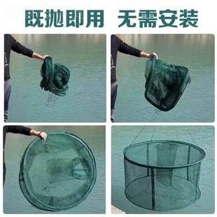 拉CRX链笼养鱼网箱养鱼箱养殖网箱鱼存鱼漂暂养护防逃网折叠装浮