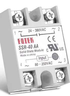 SSR40AA单相固态继电器220v交流控制交流ACAC380V小型无触点40A
